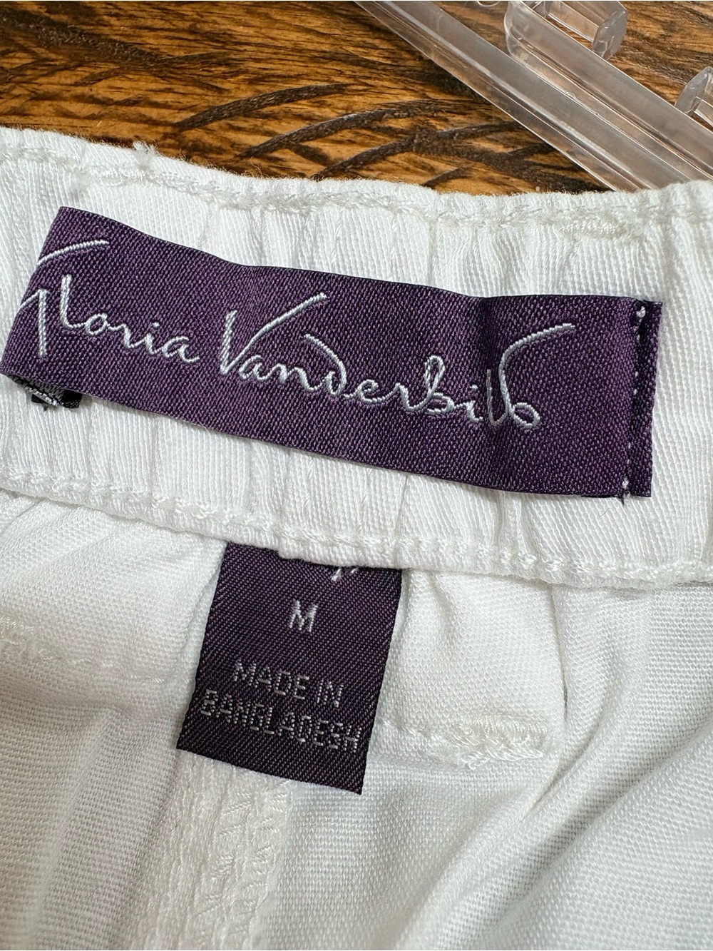 Gloria Vanderbilt White High-Rise Cotton Blend Bermuda Cuffed Shorts Size Medium - Picture 11 of 13